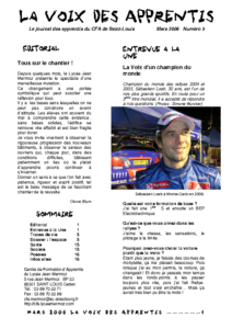La Voix des Apprentis N° 5- Mars 2006  – L’espace