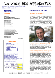 La Voix des Apprentis N° 10 – Décembre 2007 – Le portrait