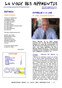 La Voix des Apprentis N° 16 – Décembre 2010 – Le miroir