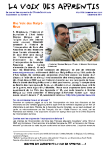 La Voix des Apprentis N° 18 – Supplément –